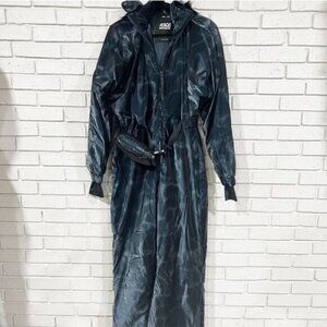 Asos Women’s Navy Shine Ski Suit